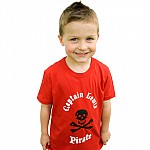 Personalised Pirate T-Shirt: Red