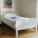 SH Direct SHD 120cm Heywood Small Double Bed Frame in Rubberwood with White Paint Finish