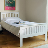 SH Direct SHD 150cm Heywood - Clearance Product King Size Bed Frame in Rubberwood with White Paint Finish