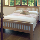 SH Direct SHD 150cm Heywood King Size Bed Frame in Rubberwood with Oak Finish