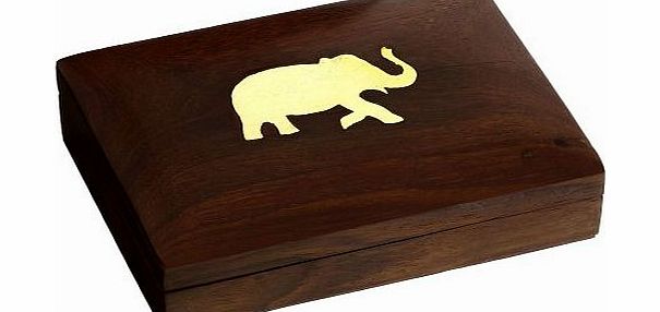 ShalinIndia Decorative Card Case Holder Made Of Indian Wood
