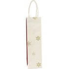 Shared Earth Gift Wrap Snowflake Bag Bottle- Cream