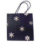 Shared Earth Gift Wrap Snowflake Bag Medium - Blue