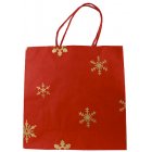 Shared Earth Gift Wrap Snowflake Bag Medium - Red
