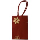 Gift Wrap Snowflake Bag Small - Red