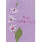 Shared Earth Happy Mothers Day Card- Three Flowers on Stem