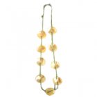 Shared Earth Mother of Pearl Circular Suede Necklace