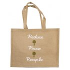 Shared Earth Reduce, Reuse, Recycle Shopping Bag - Natural