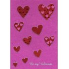 Shared Earth Valentines Card - Be My Valentine Hearts Flying