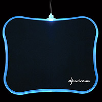 Sharkoon Black Mouse Pad with Blue Luminous Edge USB