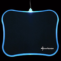 Sharkoon Black Mouse Pad with Blue Luminous Edge USB