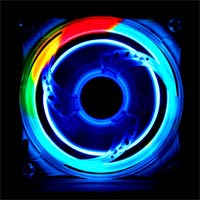 Rainbow Colour Changer 8cm System Fan