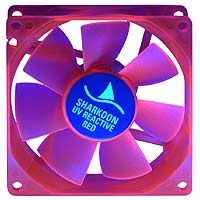 Red 8cm System Fan (UV Reactive)