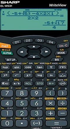 Sharp Brand New. Sharp WriteView Calculator Scientific Battery-power 4-line 335 Functions 2-key Rollover Ref ELW531B