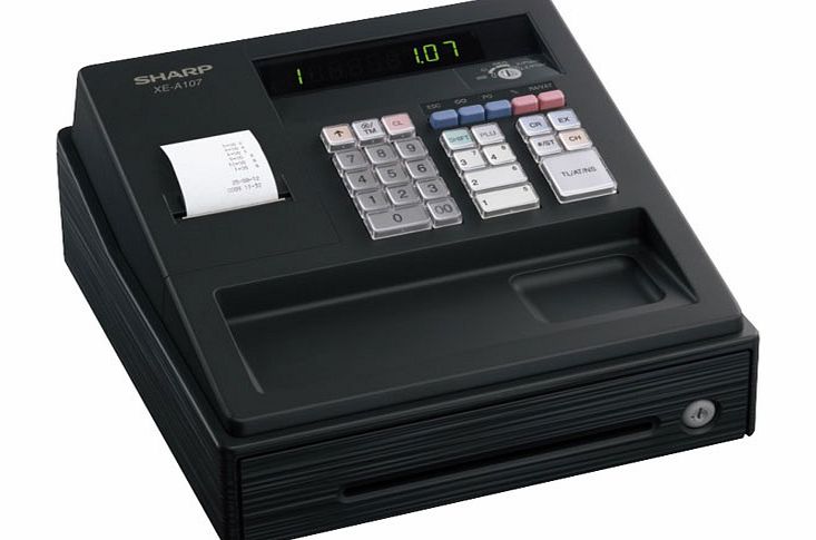 Sharp Compact Cash Register Black XE-A107-BK