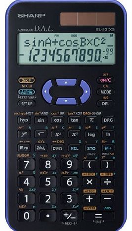 Sharp EL-531 XG-VL Scientific Calculator 2-Line Display Purple TWIN-Power 272 Functions for Grammar/Second