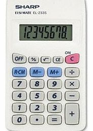 Sharp EL233SB Pocket Calculator CALCULATOR,8 DIG LRG DIS (Pack of 30)