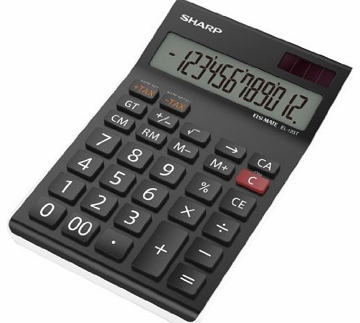 SHARP  EL125TWH Desk Calculator - Black