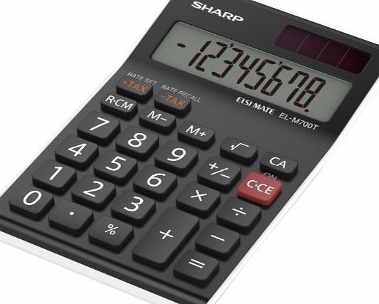 SHARP  ELM700TWH Mini Desk Calculator - Black