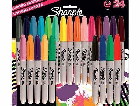 Sharpie Fine Permanent Marker Assorted Colours - Pack of 24