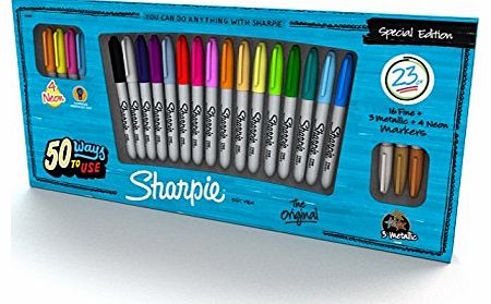 Sharpie Fine Point Permanent Markers - Special Edition Fun Colours (Pack of 23)
