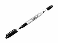 Sharpie twin tip marker with black ink, EACH