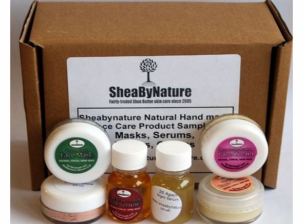 SheaByNature Shea Butter Skincare Natural Handmade Anti-ageing Face Care Sample Pack. Face Masks, Serums, Face Creams. 10ml Sample or Travel Size Pots from SheaByNature
