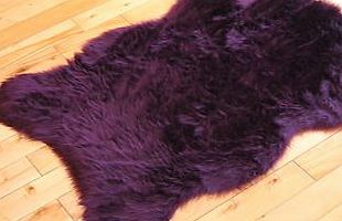 Sheepskin Aubergine Plum Purple Faux Fur Sheepskin Style Rug (70cm x 100cm)