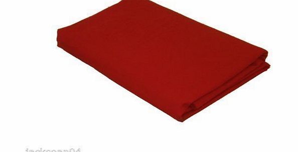Sheet KING SIZE RED LUXURY COTTON 76/68 PICK FITTED SHEET BED LINEN