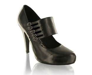 Mary Jane Court Shoe With Buckle Strap