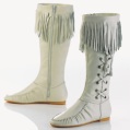 SHELLYS womens fringe and lace calf boot