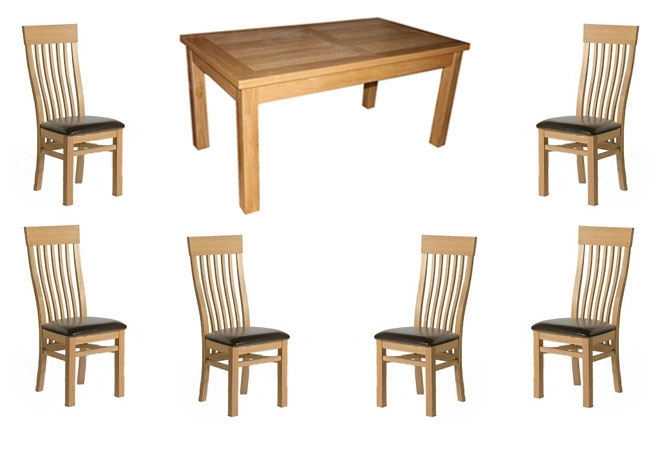 Oak 1600mm Dining Table & 4 or 6