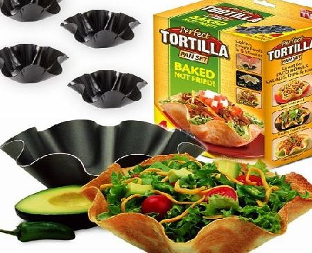 Sherwood Perfect Tortilla Kitchen Pan Baking Tray Tin Mould Set Taco Salad Dips Bowl
