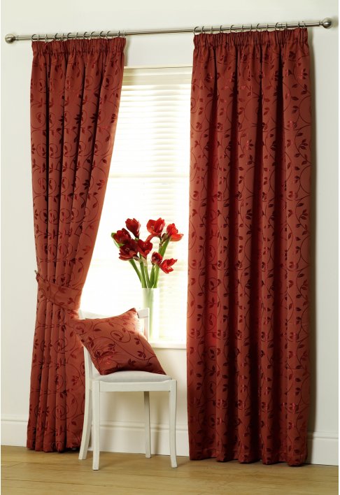 Terracotta Lined Curtains