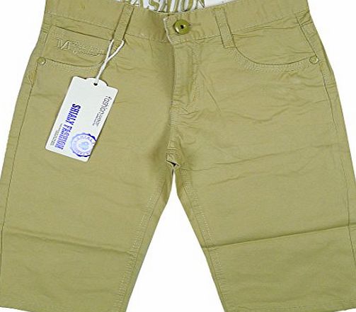 Shialy Boys Trendy Chino Smart Knee Length Summer Fashion Shorts sizes from 3 to 12 Years