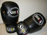 Boxing Gloves Leather / Black/Yellow-16oz--New Year Sale Price