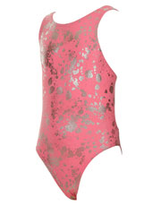 Girls Pink Splodge Swimsuit
