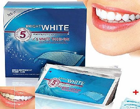 Shiny White 28 whitestrips Shiny White Teeth Whitening Strips ,Dental Peeling Stick,Mint Flavor, with Bonus 2 Oral Brush Up (Individually Wrapped) , CE Approved,TW-T001