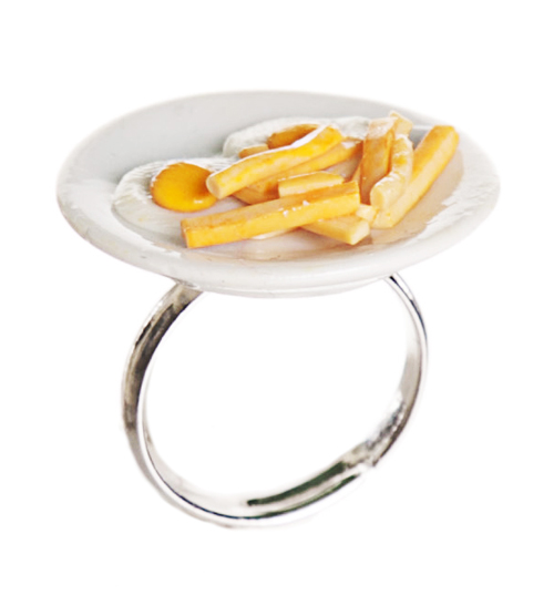 Classic British Dish Egg And Chips Ring from