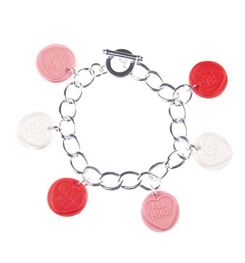 ShmooBamboo Pink Love Hearts Valentines Bracelet from