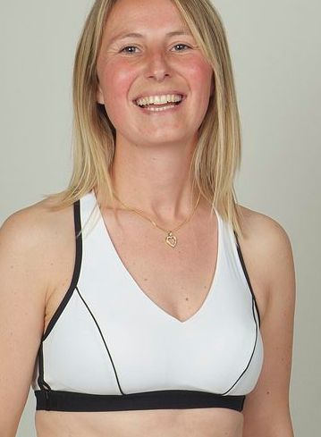 shock Absorber Pump Sports Bra Top modelled by Tina