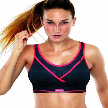 Shock Absorber Ultimate Gym Bra, Black/Red, 34FF