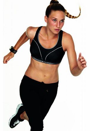 Ultimate Run Bra, Black/Silver, 34D