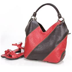 Unisex SSGREE1002 Bags in Black Pewter, Red Brown