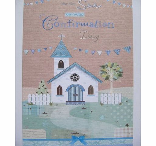 shop inc BEAUTIFUL CHURCH SCENE FOR YOU SON ON YOUR CONFIRMATION DAY GREETING CARD