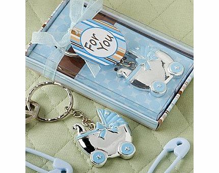 Shower My Baby A Baby Boy Carriage Key Chain