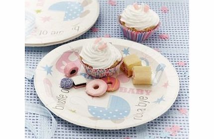 Shower My Baby A Pack of Tiny Feet Plates