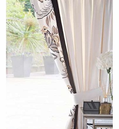 Shrewsbury Black Standard Header Lined Curtains