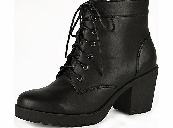 Shuboo Mina mid heeled lace up ankle boot - Black, UK 4 / EU 37