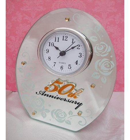 Shudehill Giftware 50th Golden Wedding Anniversary Clock. Perfect 50th Golden Wedding Anniversary Gift 50th Golden Wedding Aniiversary Gifts